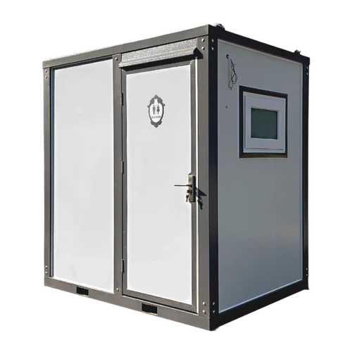 Portable Toilet with Shower Curtain Style